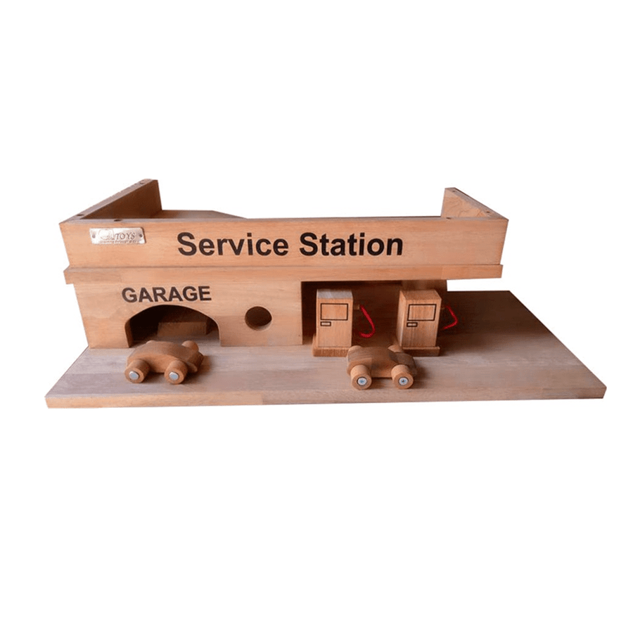 QToys Solid Wooden Service Station