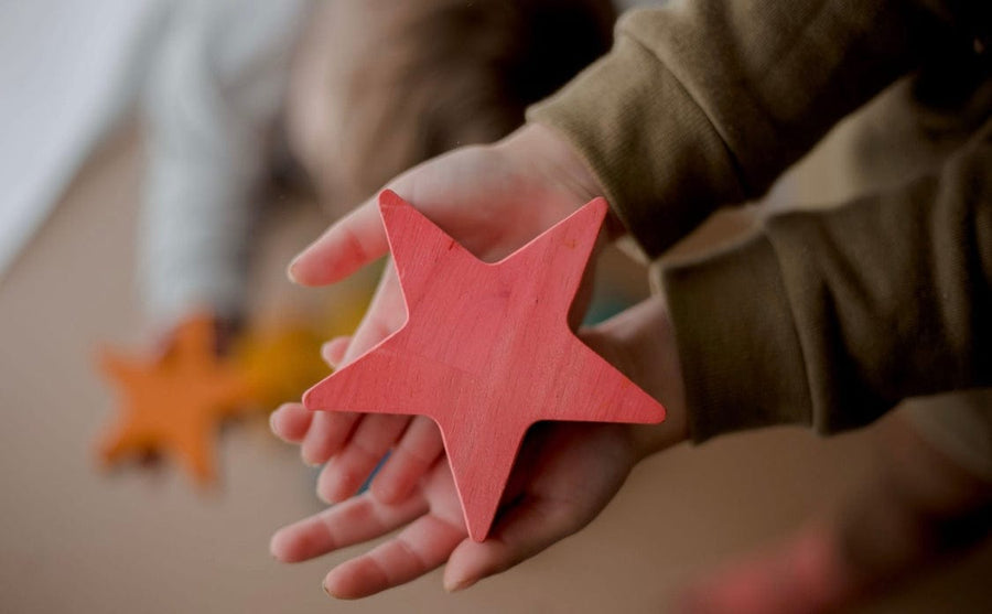QToys Wooden Stars Set of 10