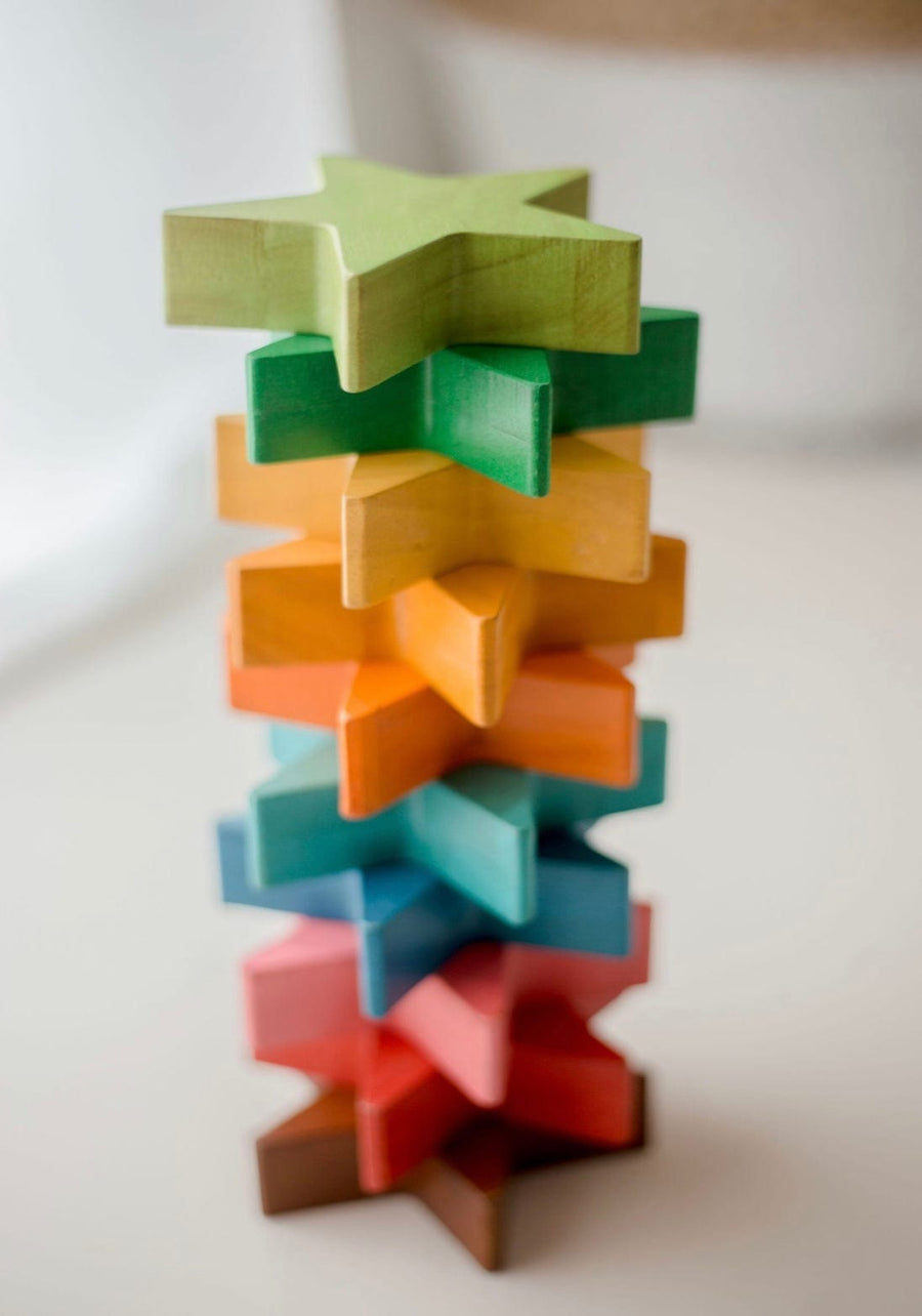 QToys Wooden Stars Set of 10