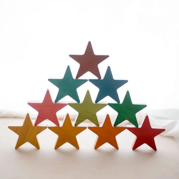 QToys Wooden Stars Set of 10