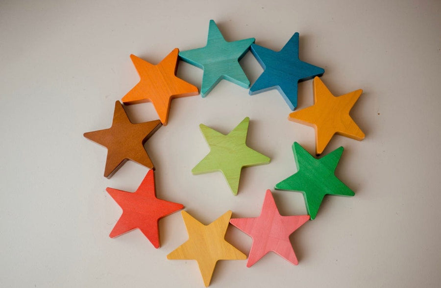 QToys Wooden Stars Set of 10