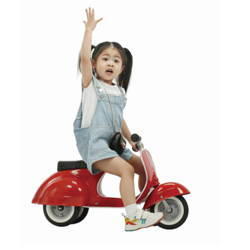 Ambosstoys Primo Classic Red Ride-On  (Leather Seat)