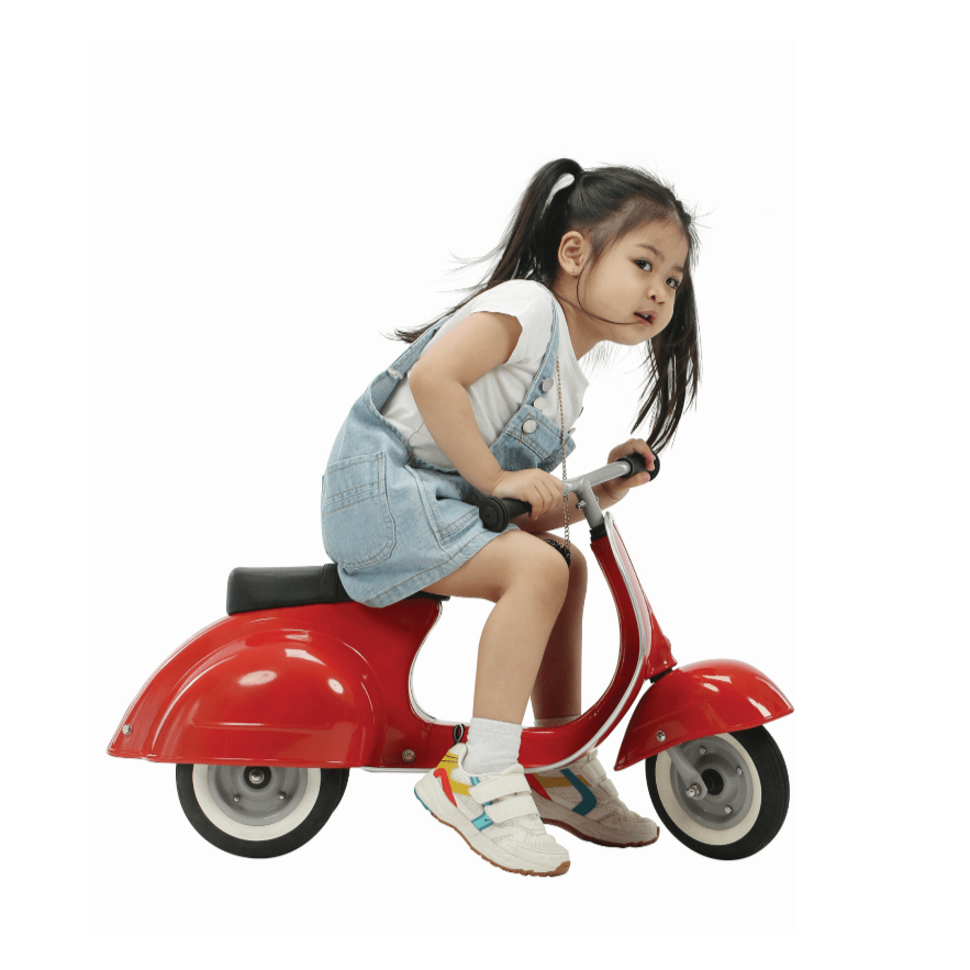 Ambosstoys Primo Classic Red Ride-On  (Leather Seat)