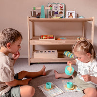 My Duckling Adjustable Solid Wood 3 Layer Storage Shelf