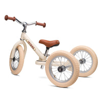 Trybike 2 In 1 Steel Balance Bike - Cream (New Colour)