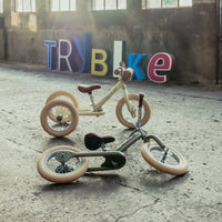 Trybike 2 In 1 Steel Balance Bike - Cream (New Colour)