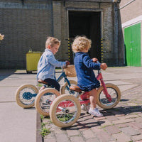 Trybike 2 in 1 Vintage Steel Balance Bike - Blue