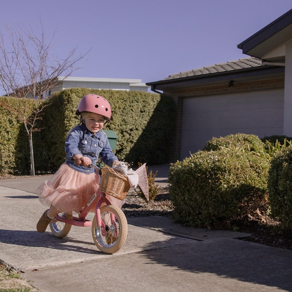 Trybike 2 in 1 Vintage Steel Balance Bike - Pink