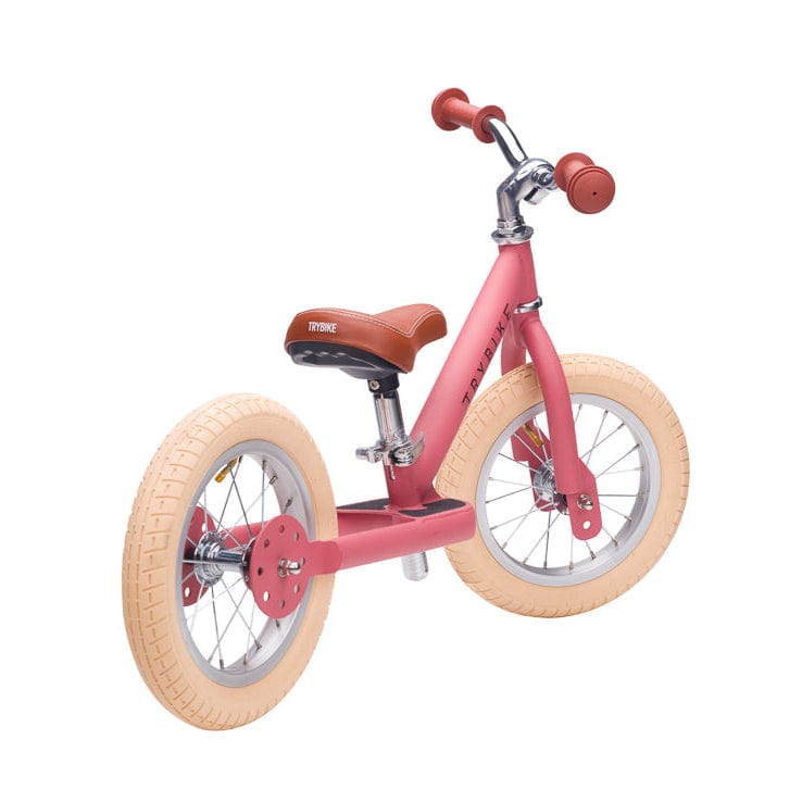 Trybike 2 in 1 Vintage Steel Balance Bike - Pink