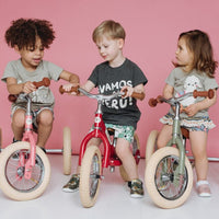 Trybike 2 in 1 Vintage Steel Balance Bike - Pink