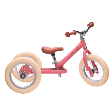 Trybike 2 in 1 Vintage Steel Balance Bike - Pink