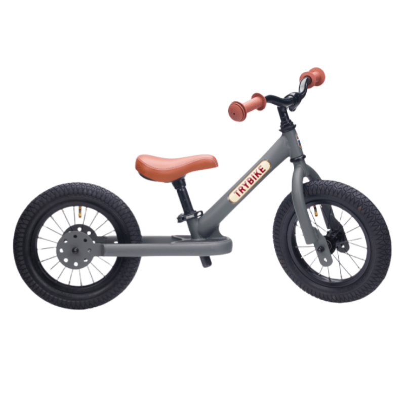 Trybike 2 in 1 Steel Balance Bike - Grey