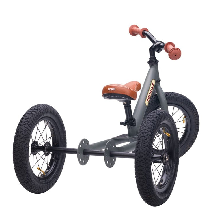 Trybike 2 in 1 Steel Balance Bike - Grey