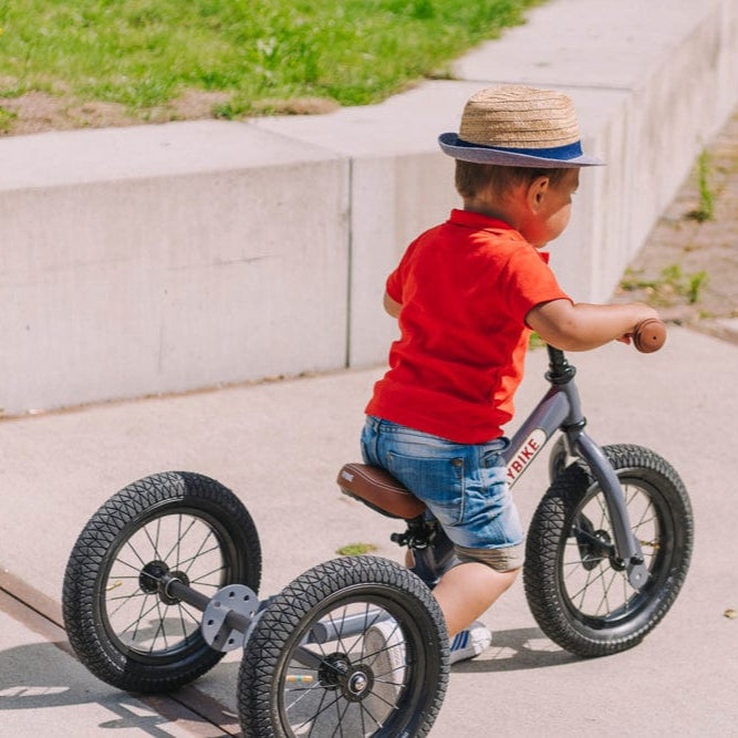 Trybike 2 in 1 Steel Balance Bike - Grey