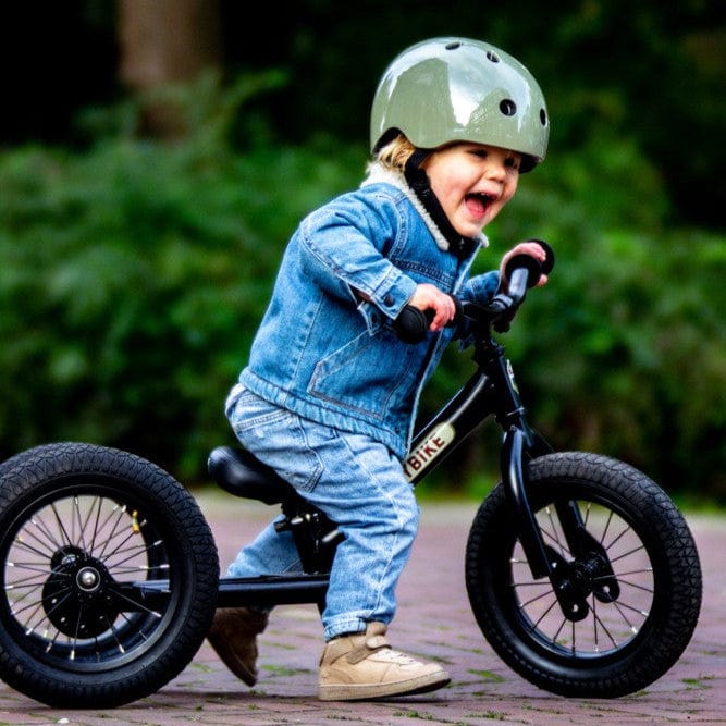 Trybike 2 in 1 Steel Balance Bike - Black