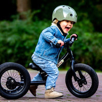 Trybike 2 in 1 Steel Balance Bike - Black