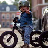 Trybike 2 in 1 Steel Balance Bike - Black