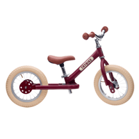 Trybike 2 in 1 Vintage Steel Balance Bike - Red