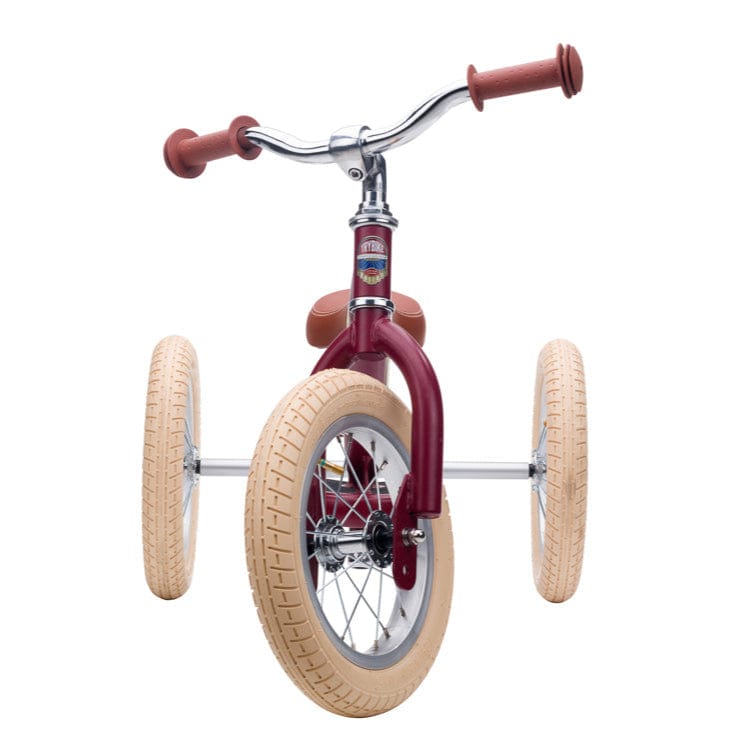 Trybike 2 in 1 Vintage Steel Balance Bike - Red