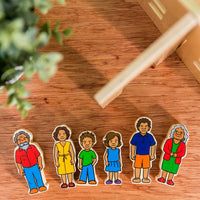 Freckled Frog Indigenous Family - Wooden Set of 6