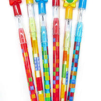 Tiny Mills - Building Blocks Brick Multi Point Pencils (24pcs)