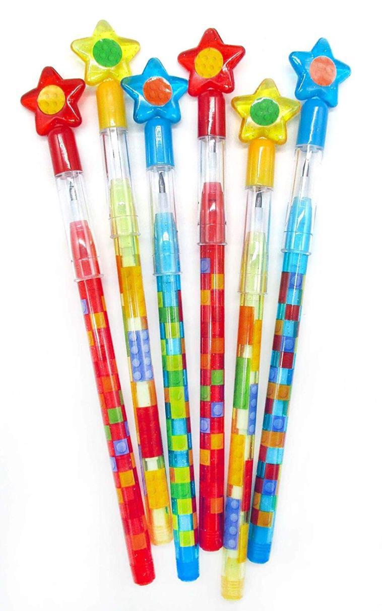 Tiny Mills - Building Blocks Brick Multi Point Pencils (24pcs)