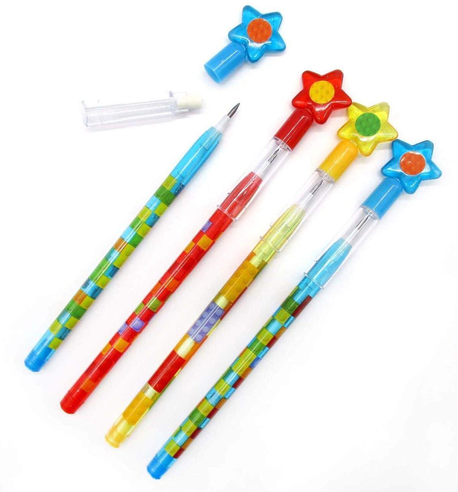 Tiny Mills - Building Blocks Brick Multi Point Pencils (24pcs)