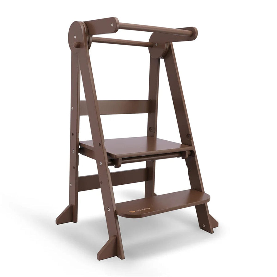 My Duckling New Deluxe Folding Adjustable Learning Tower - Walnut