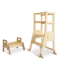 My Duckling Adjustable Learning Tower with Stool –Natural (Mid August Pre-Order)