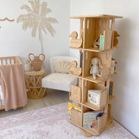 My Duckling Montessori Rotating Bookcase - Natural