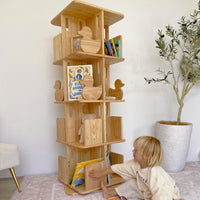 My Duckling Montessori Rotating Bookcase - Natural