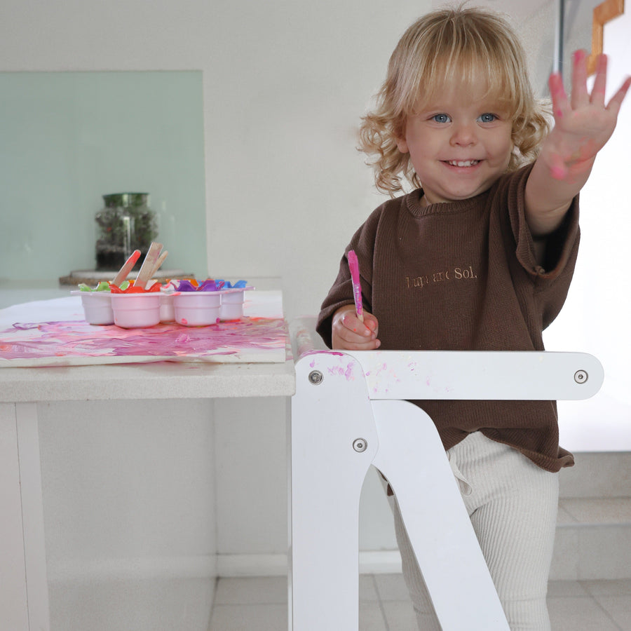 Toypark Folding Learning Tower-White