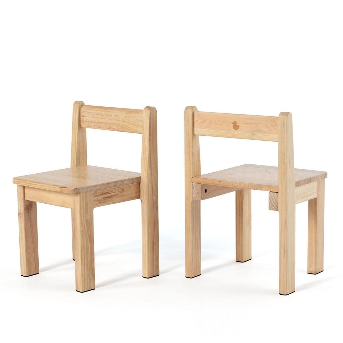 My Duckling Kids Stackable Study Chair - Pinewood