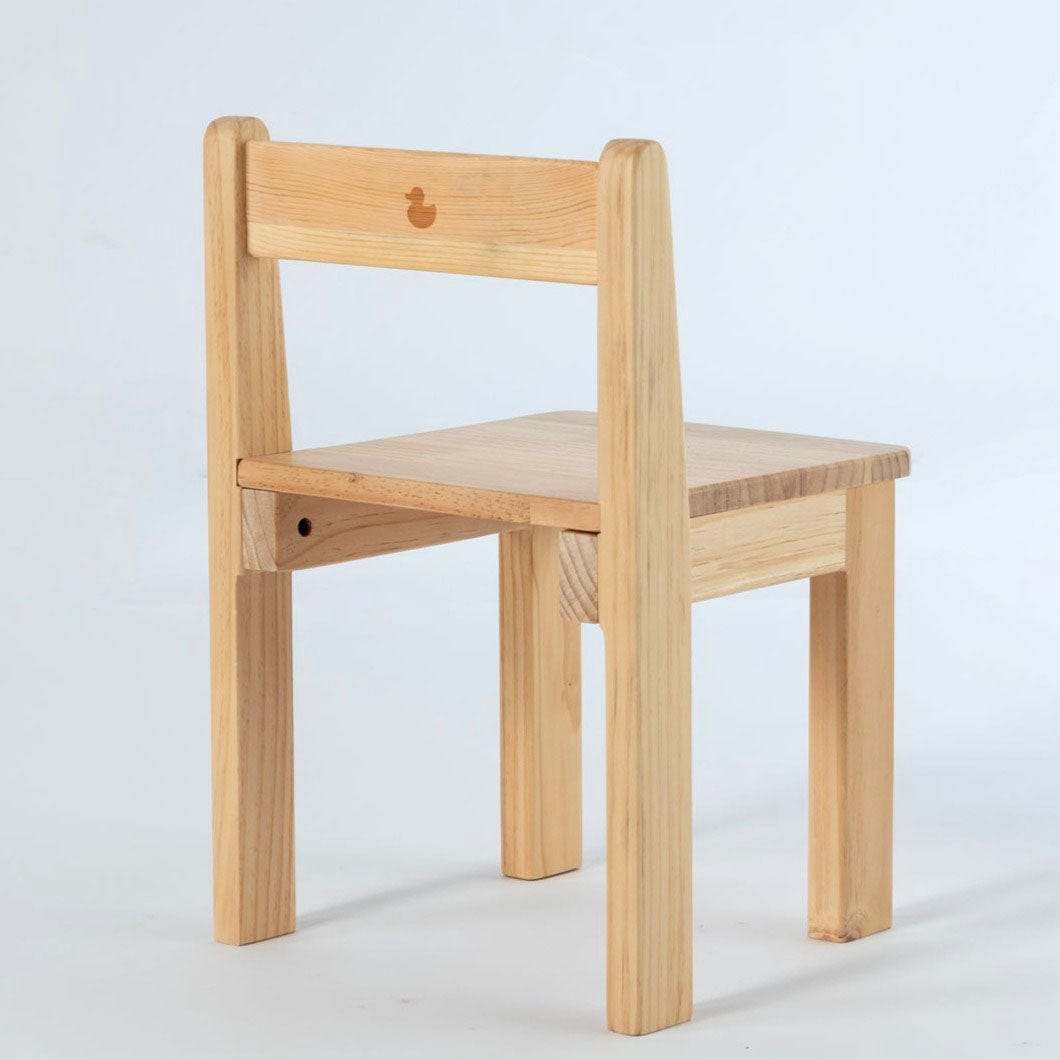 My Duckling Kids Stackable Study Chair - Pinewood