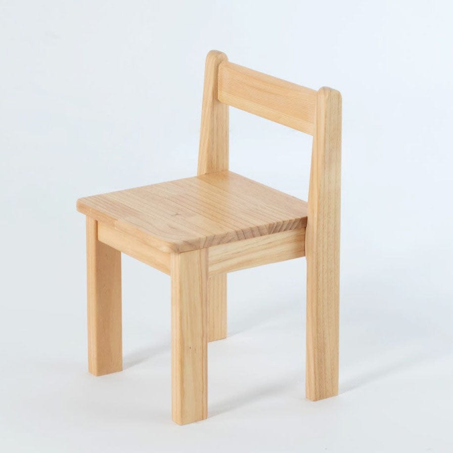 My Duckling Kids Stackable Study Chair - Pinewood