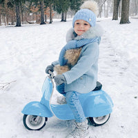 Ambosstoys Primo Classic Sky Blue Ride-On  (Leather Seat)