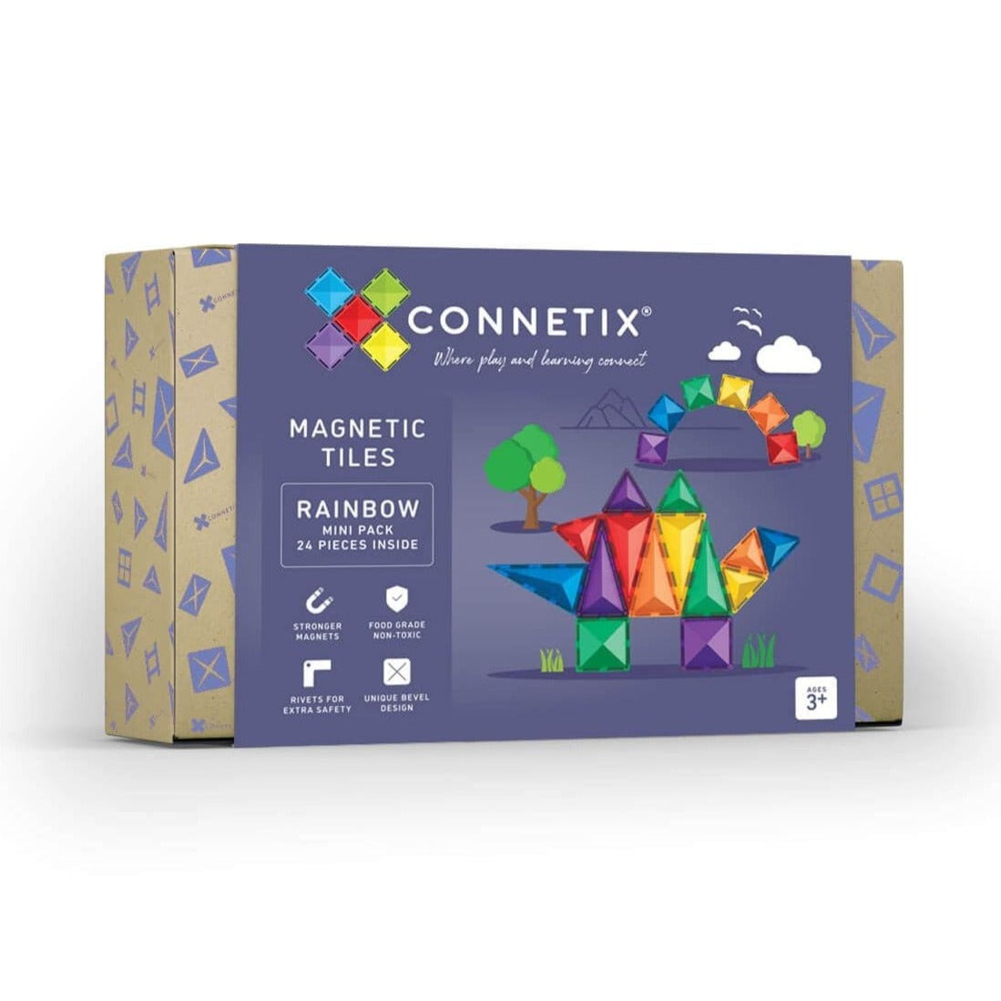 Connetix Tiles Rainbow 24 Piece Mini Pack
