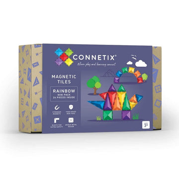 Connetix Tiles Rainbow 24 Piece Mini Pack