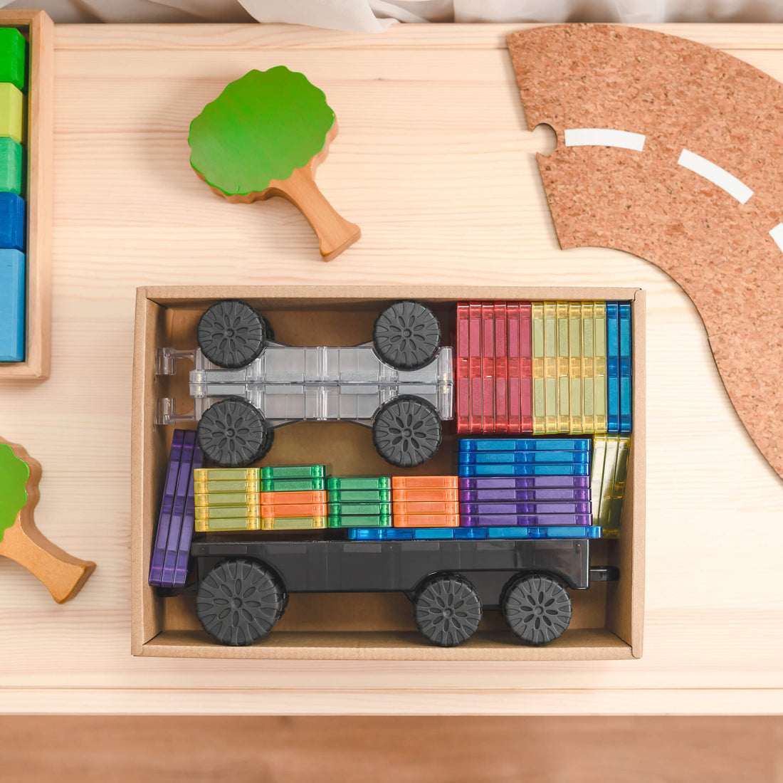 Connetix Tiles Rainbow 50 Piece Transport Pack