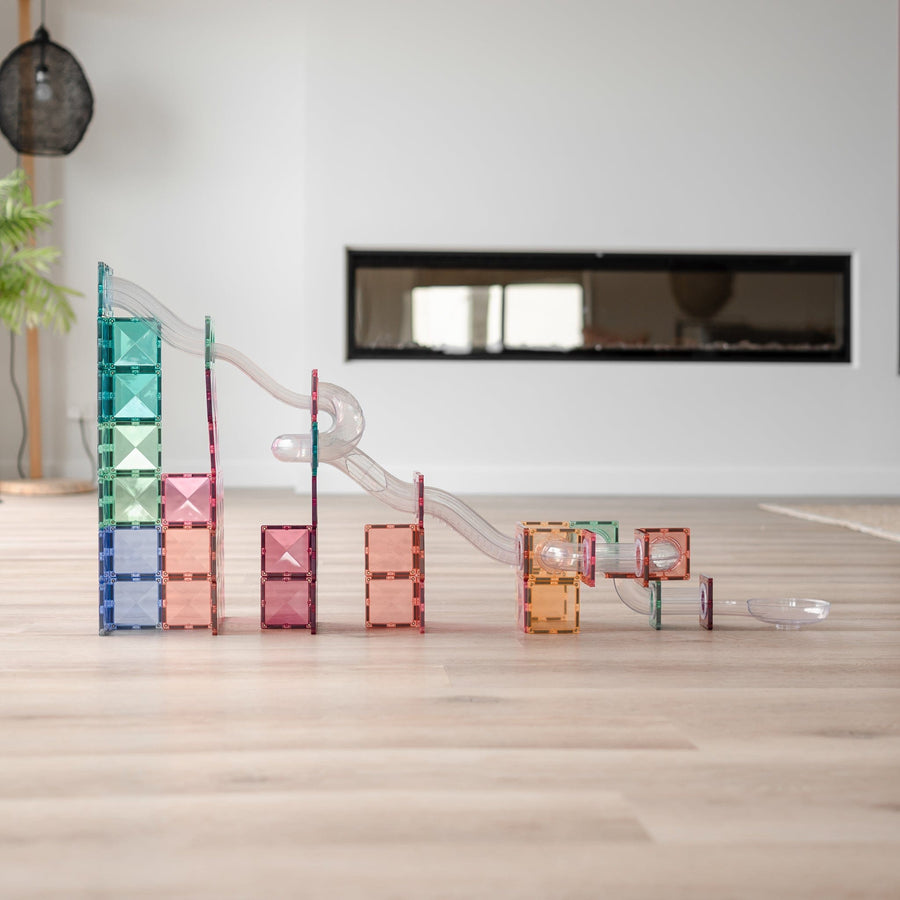 Connetix Tiles 80 Piece Pastel Ball Run Expansion Pack