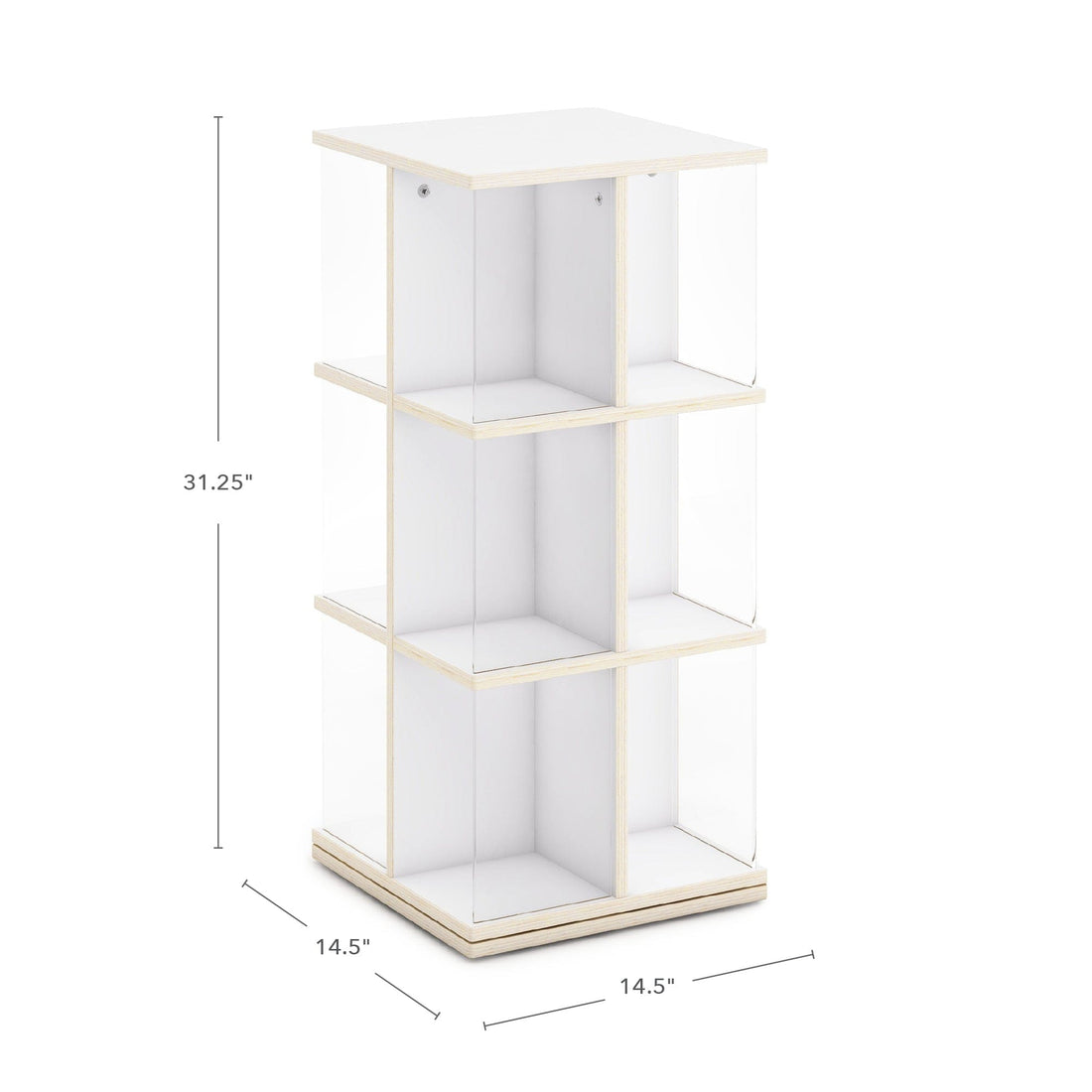 Guidecraft EdQ Rotating Book Display 3 Tier - White