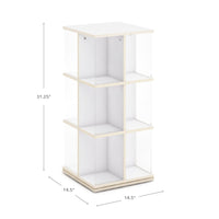 Guidecraft EdQ Rotating Book Display 3 Tier - White