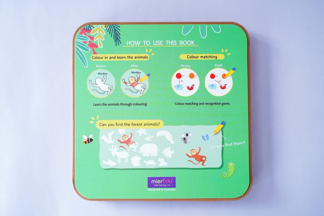 mierEdu Magic Water Doodle Book - Forest Animals