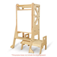 My Duckling JALA Deluxe Adjustable Learning Tower (Natural) - Flag with Rectangle Handle (Mid August Pre-Order)