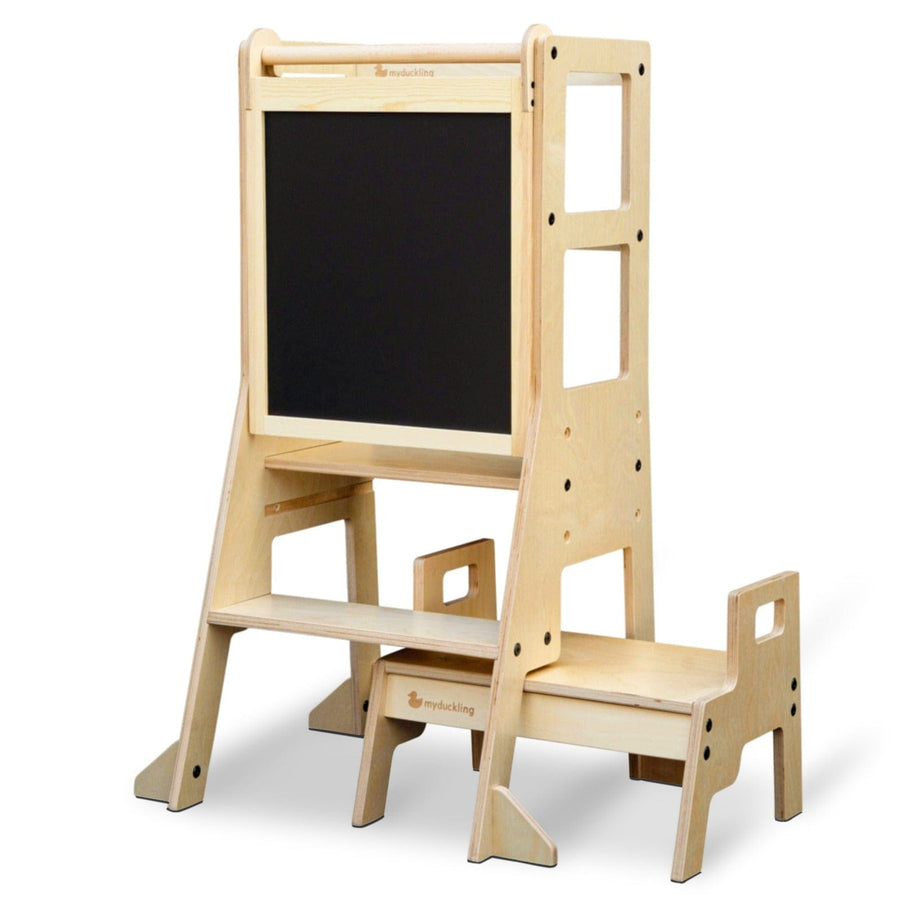 My Duckling Adjustable Learning Tower with Stool –Natural (Mid August Pre-Order)