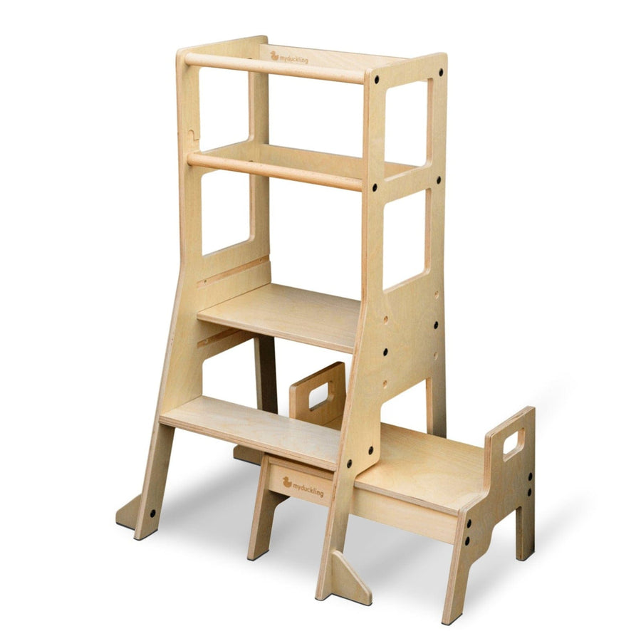 My Duckling Adjustable Learning Tower with Stool –Natural (Mid August Pre-Order)