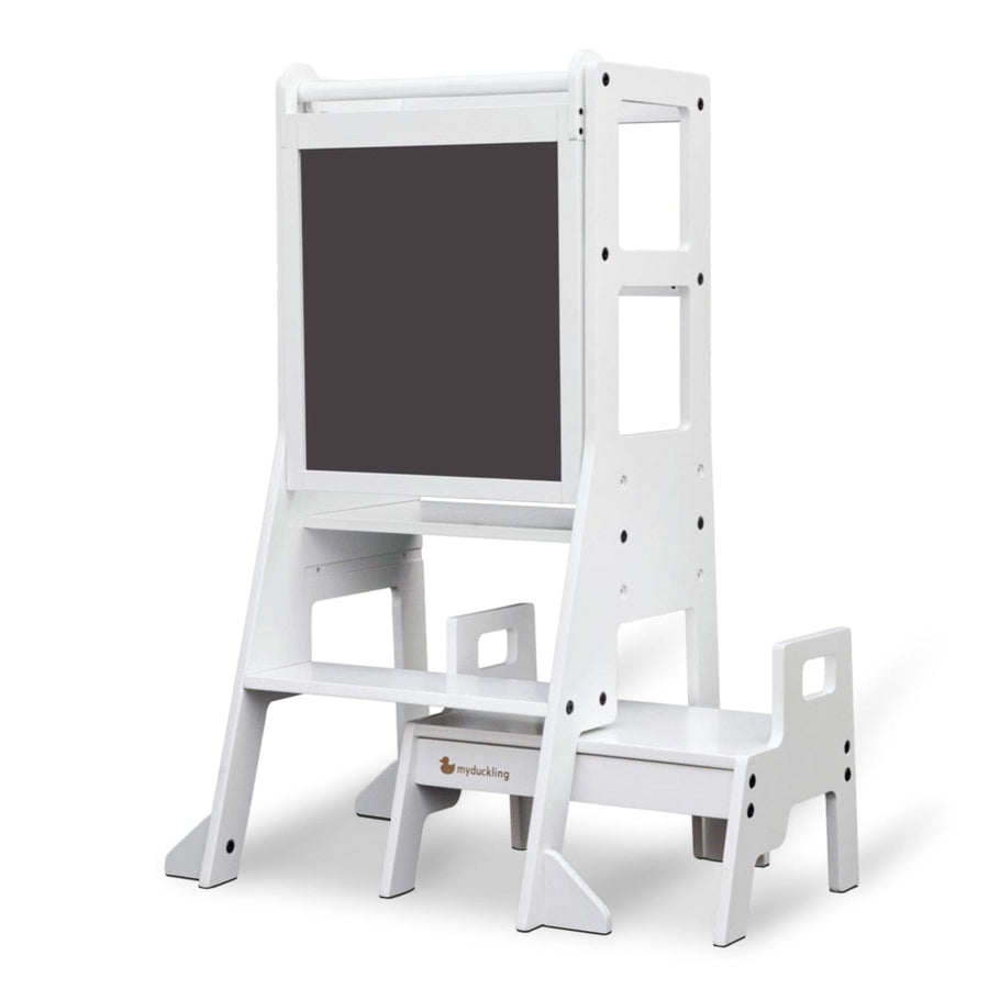 My Duckling Adjustable Learning Tower with Stool -White