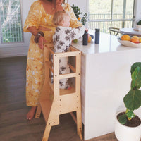 My Duckling Adjustable Learning Tower with Stool –Natural (Mid August Pre-Order)