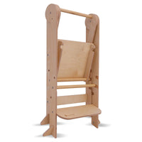 My Duckling Deluxe Folding Adjustable Learning Tower - Natural (Mid August Pre-Order)