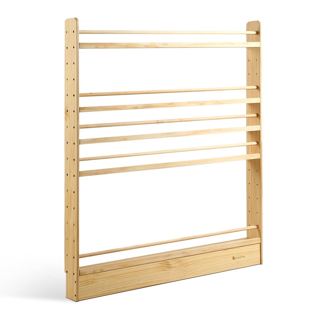My Duckling NALA 5 Tier Adjustable Solid Wood Bookshelf